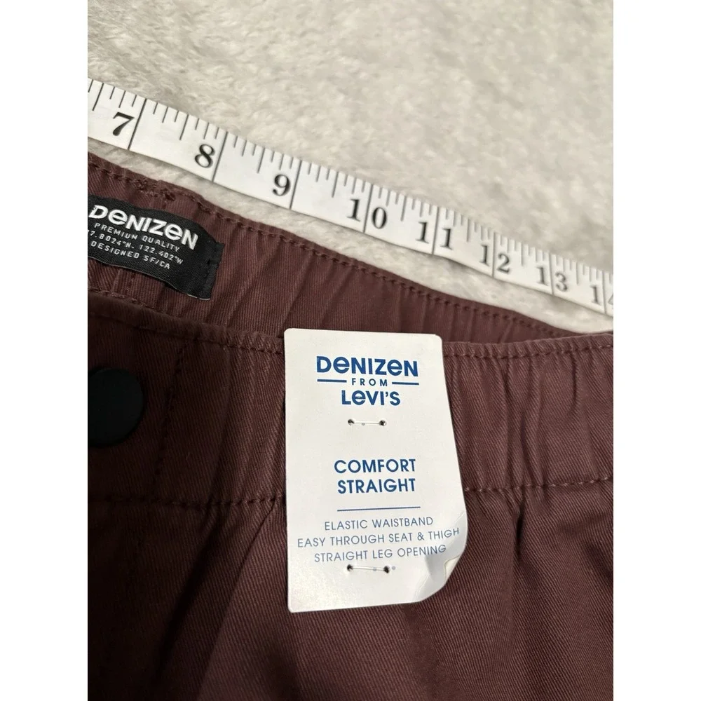 New Denizen Levi's‎ Men's Burgundy Jogger Pants Size XS Stretch